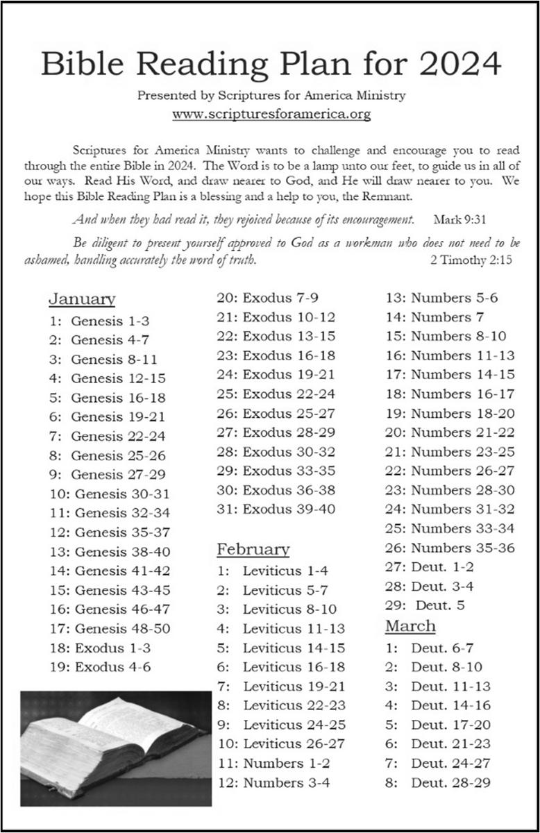 2024 Bible Reading Plan Sfacart