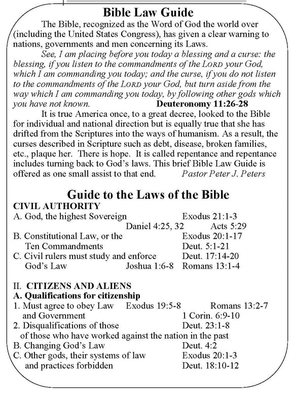 BIBLE LAW Guide treatise