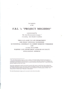PS-036 An Analysis of the F.B.I's "Project Megiddo"